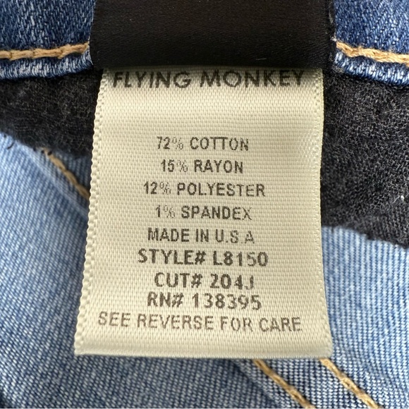 Women’s Flying Monkey Ankle‎ Skinny Distressed Medium Wash Blue Jeans Size 27x28 - Picture 5 of 9